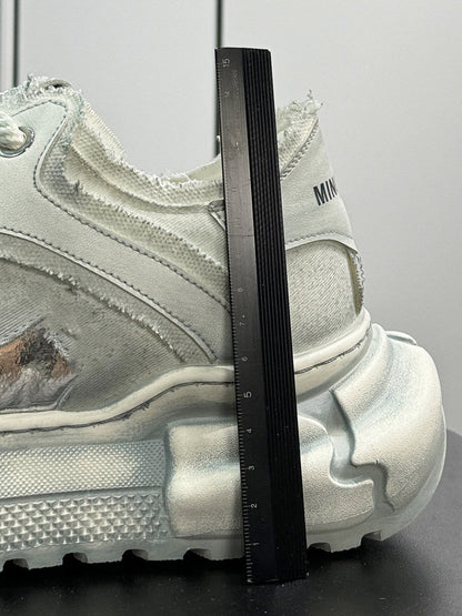 Panel Platform Chunky Sole Sneakers