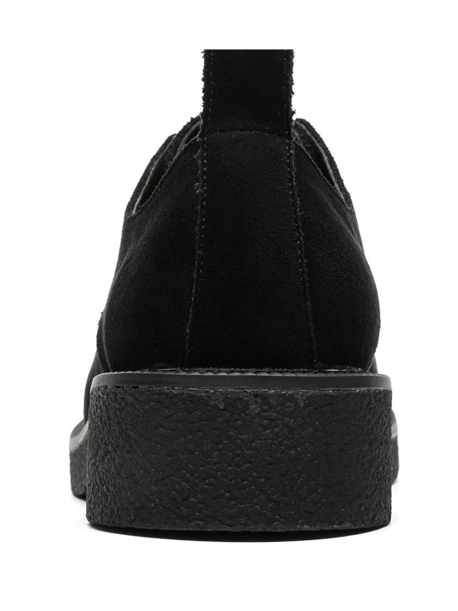 Chunky Suede Platform Derby Shoes