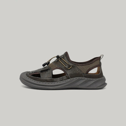 Cut-Out Mesh Panel Slip-On Sandals WN23463