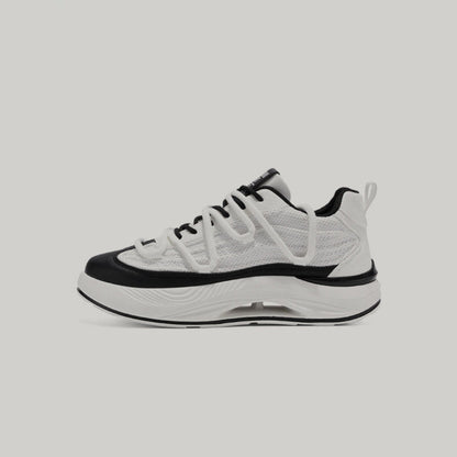 Breathable Mesh Platform Lace-Up Sneakers WN23512