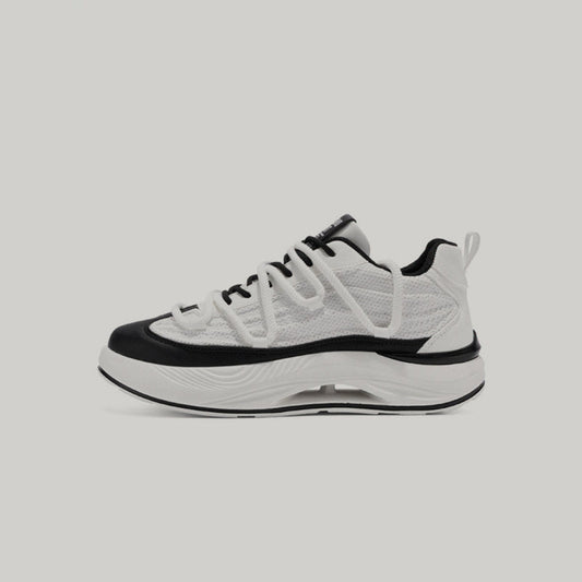 Breathable Mesh Platform Lace-Up Sneakers