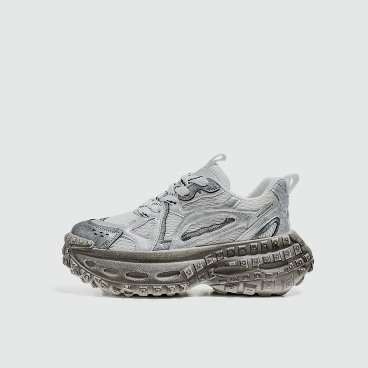 Platform Wear-Resistant Lace-Up Sneakers