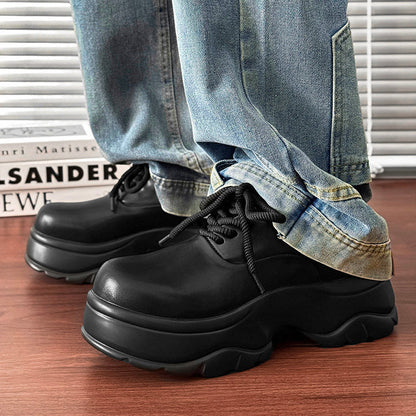 Platform Thick Sole Lace-Up Sneakers