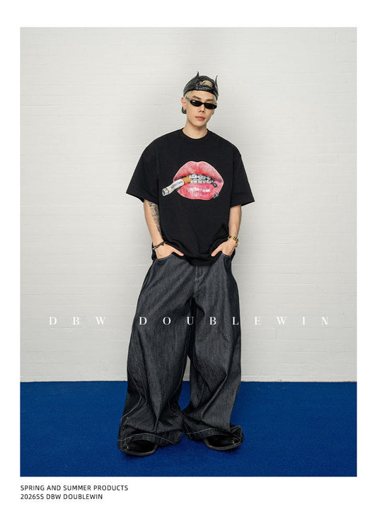 Printed Drop-Shoulder T-Shirt