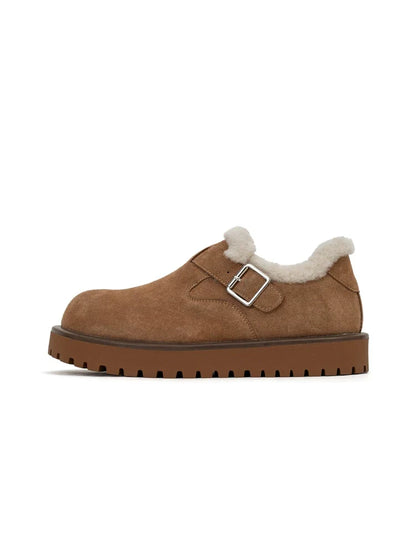 Shearling Buckle Clogs