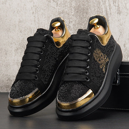 Rhinestone Skull Platform Sneakers