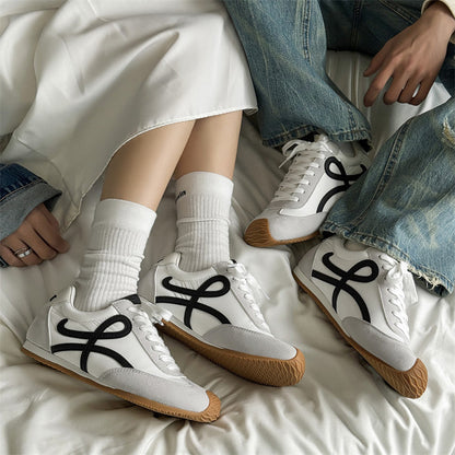Suede Panel Lace Up Sneakers