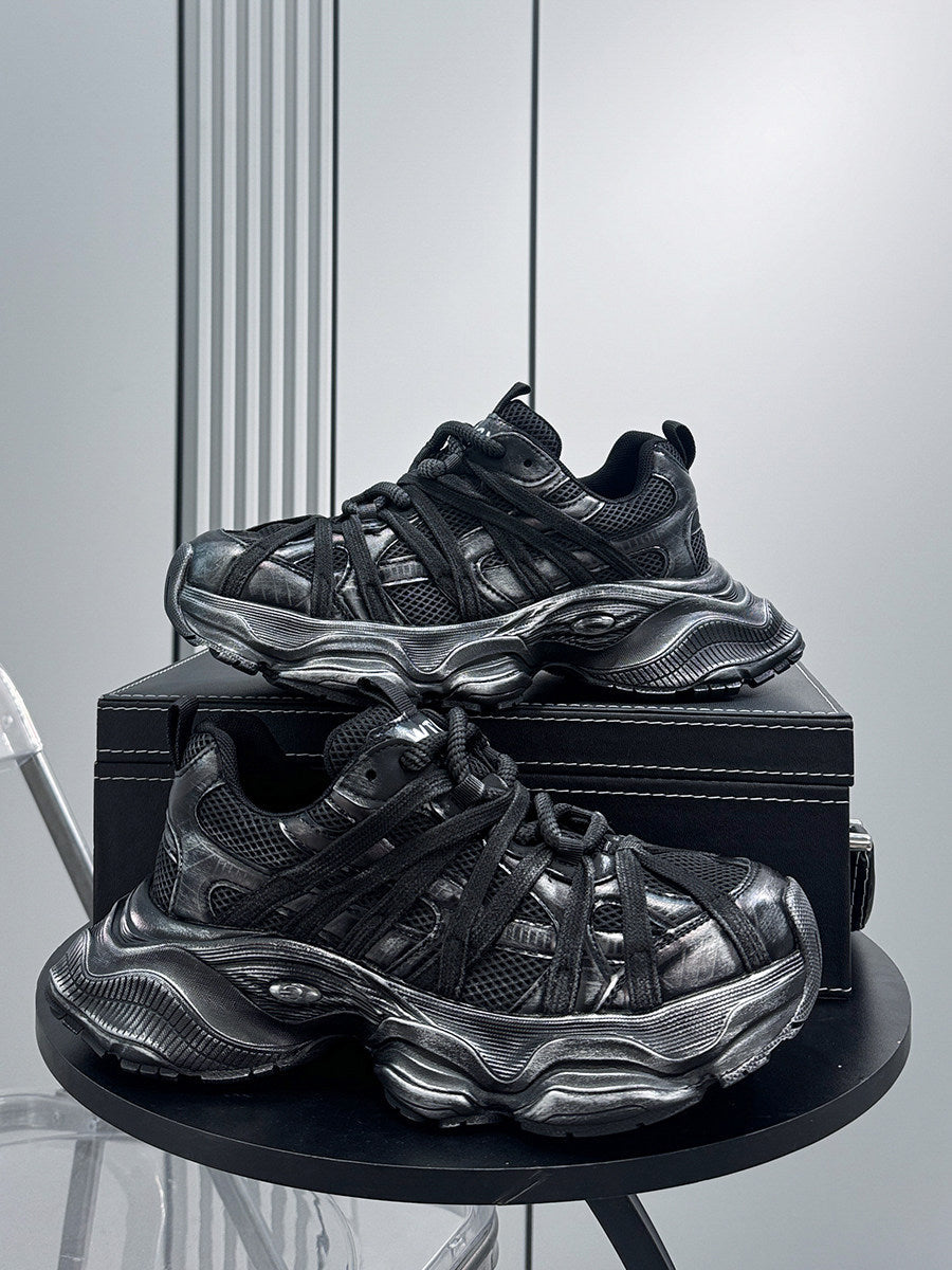 Breathable Mesh Chunky Platform Sneakers WN24801
