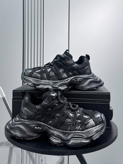 Breathable Mesh Chunky Platform Sneakers WN24801