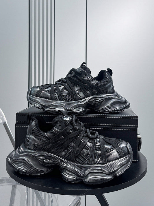 Breathable Mesh Chunky Platform Sneakers