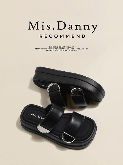 One-Strap Thick-Sole Platform Sandals