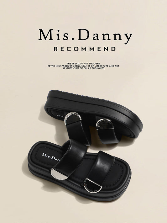 One-Strap Thick-Sole Platform Sandals