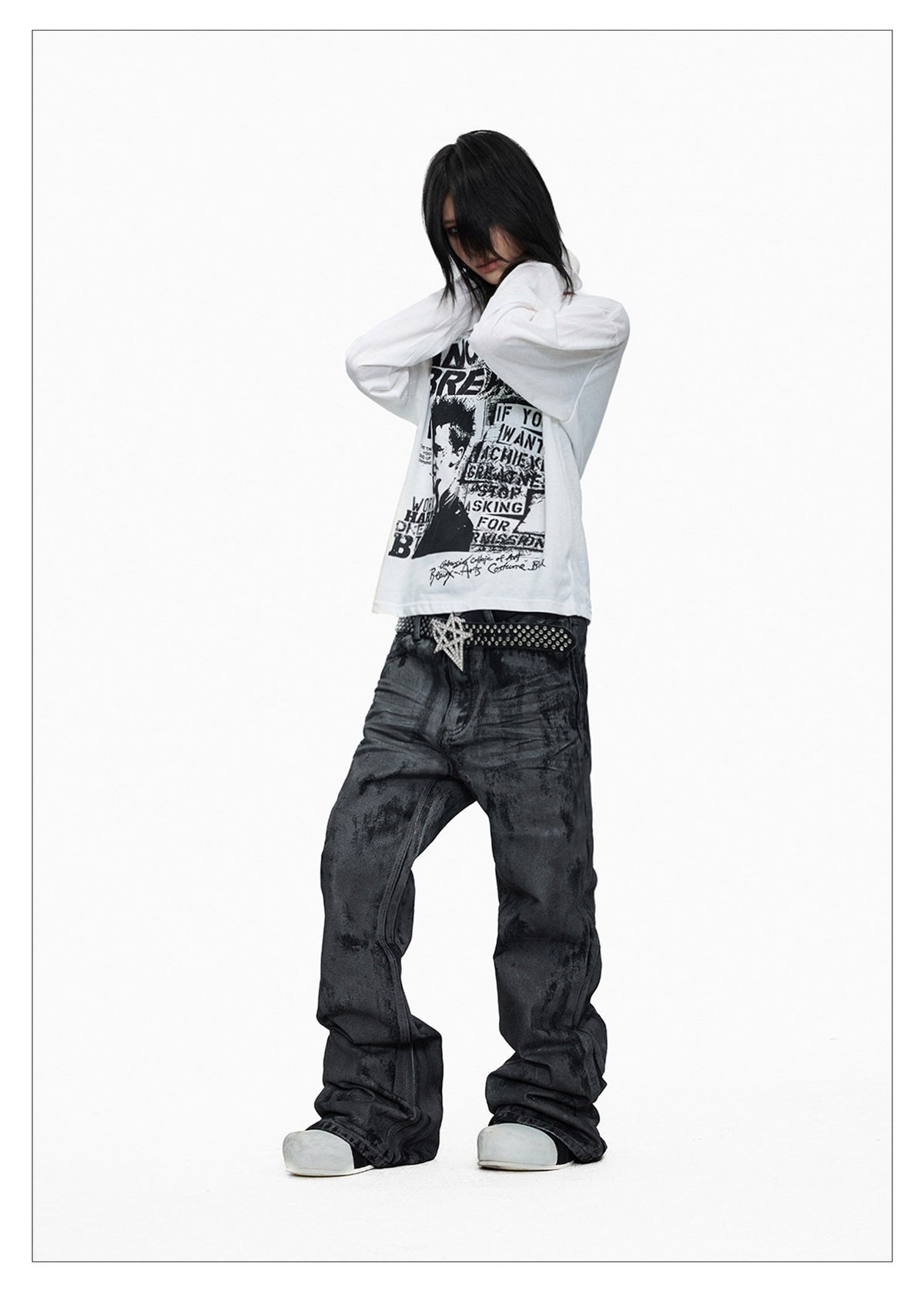 Punk Print Long-sleeve T-shirt