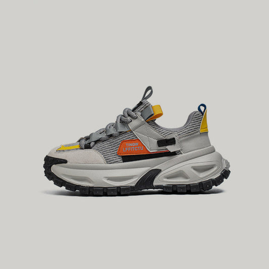 Color-Block Panel Trail Lace-Up Sneakers
