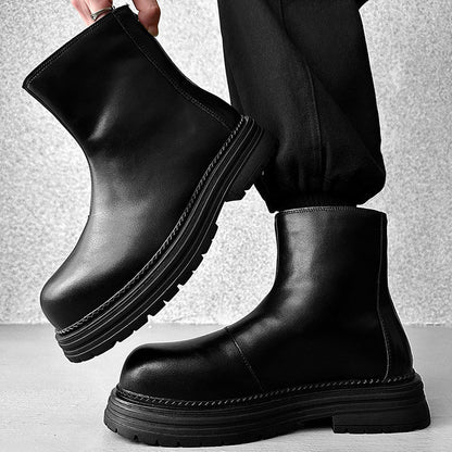 Platform Thick Sole Zipper Boots