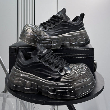 Metallic Gradient Sole Sneakers