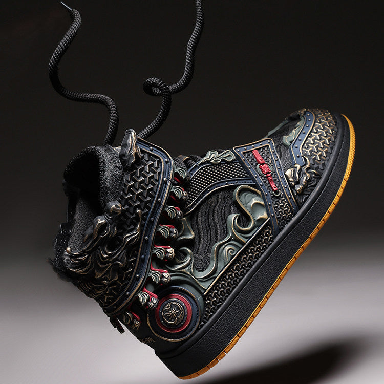High-Top Lace-Up Sneakers