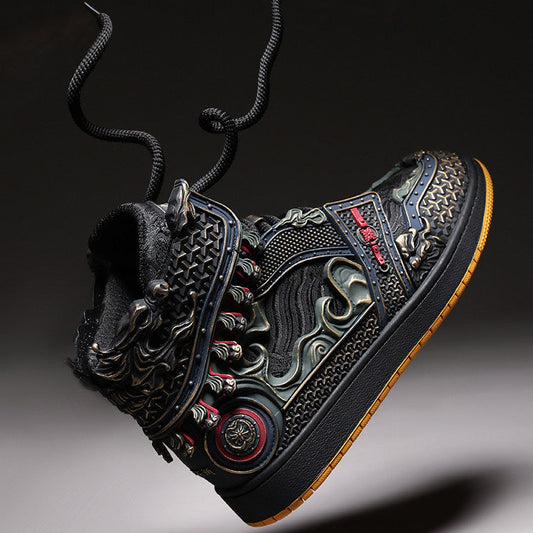 High-Top Lace-Up Sneakers
