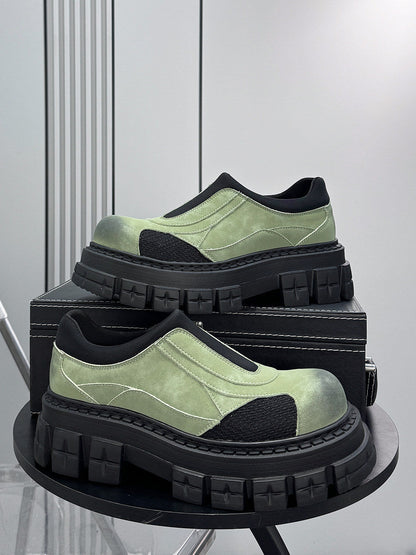 Washed Thick Sole Platform Shoes