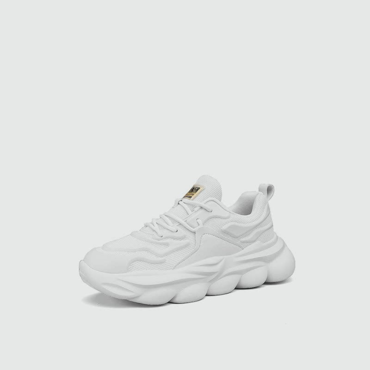 Breathable Mesh Platform Lace-Up Sneakers WN23520
