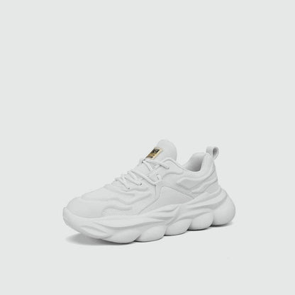Breathable Mesh Platform Lace-Up Sneakers WN23520