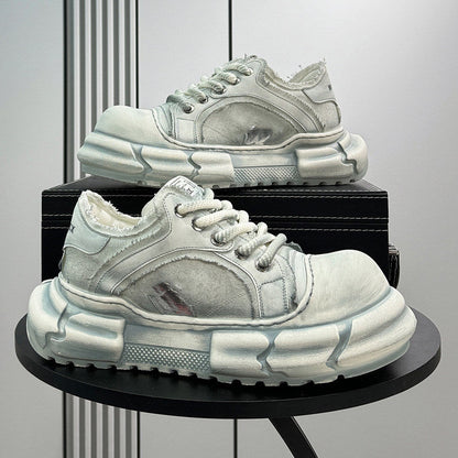 Panel Platform Chunky Sole Sneakers