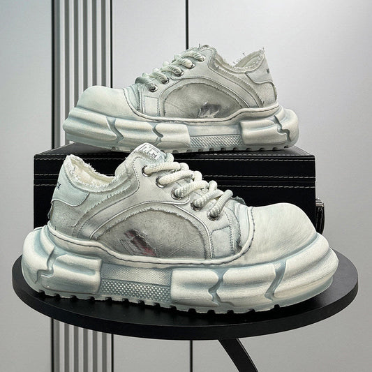 Panel Platform Chunky Sole Sneakers