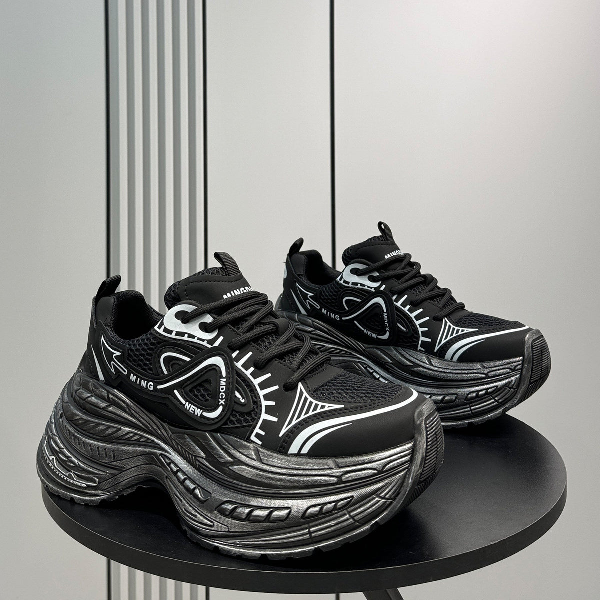 Chunky Platform Mesh Sneakers