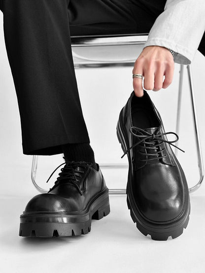 Lace Up Thick Sole Platform Shoes