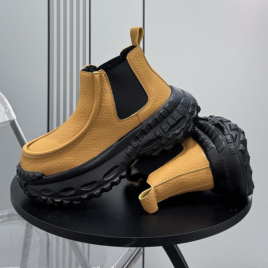Thick-Sole Height-Increasing Chelsea Boots