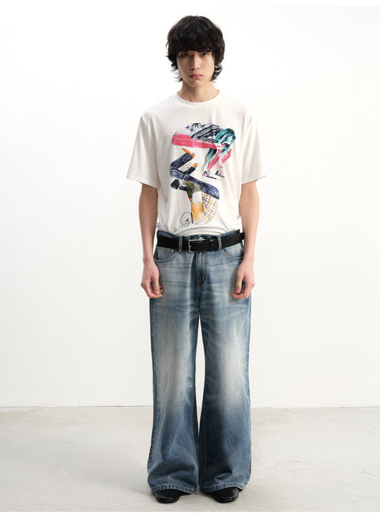 Casual Wide-Leg Jeans