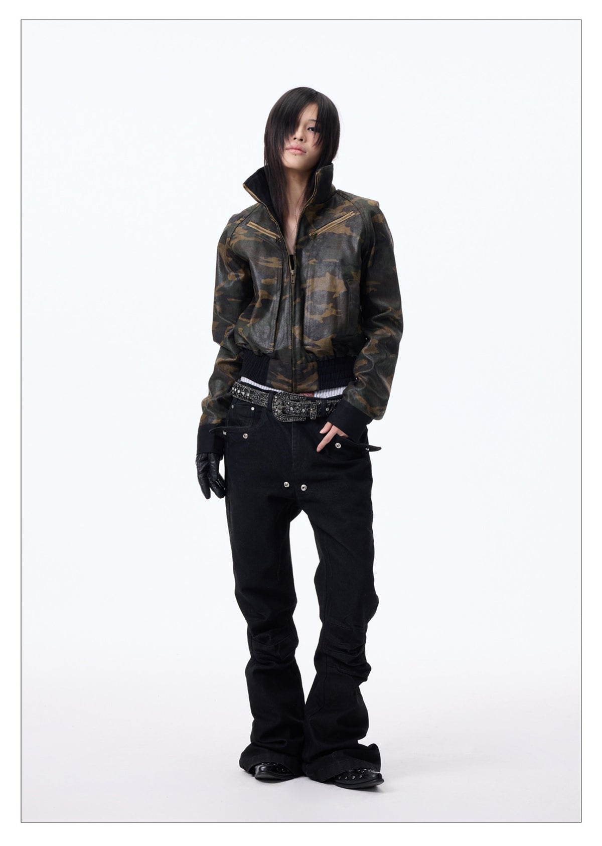 Raw Denim Flare Pants