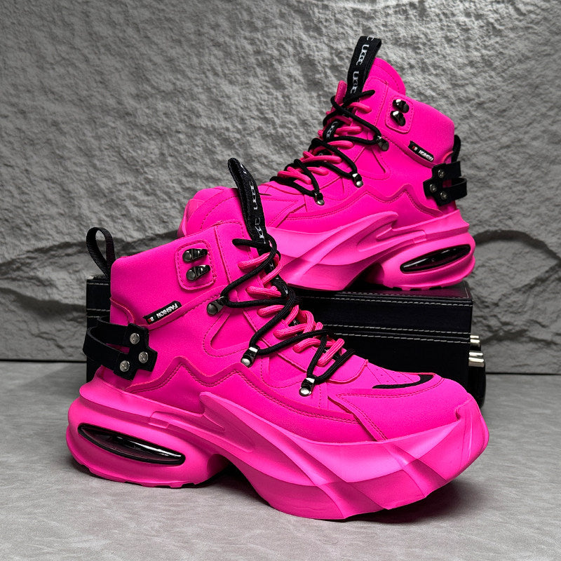 Metal Buckle Thick Sole Sneaker Boots