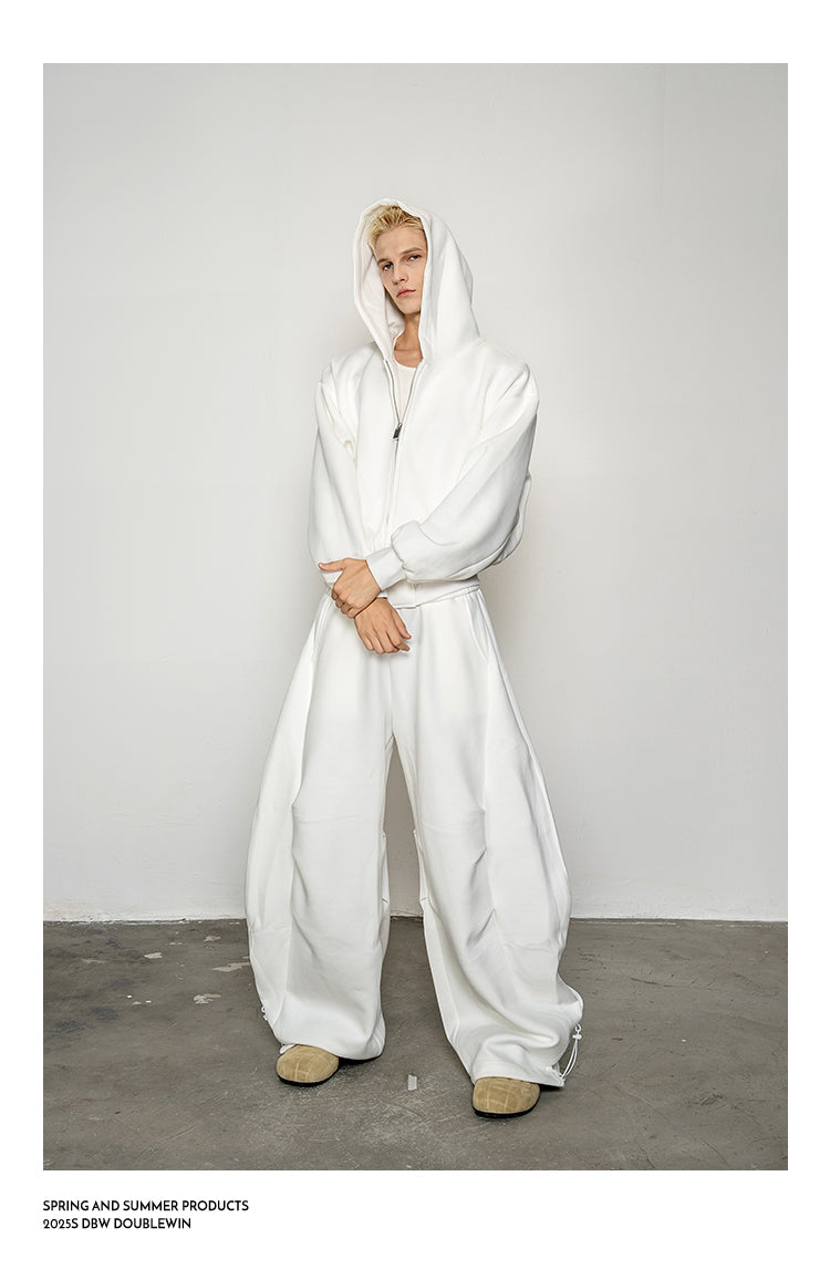 Short Hoodie Sweatshirt Set
