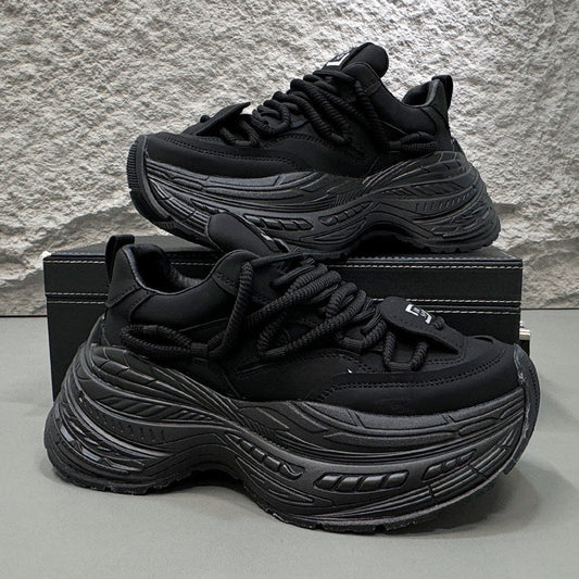 Rope Lace Panel Chunky Sole Sneakers