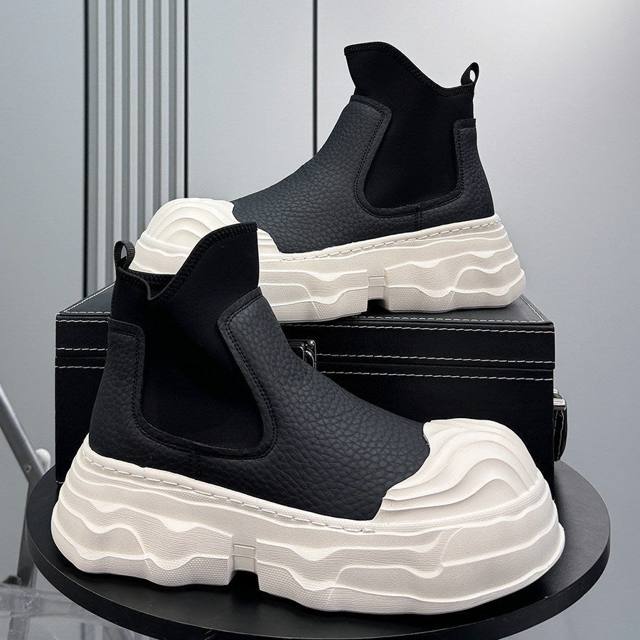Side Gore Platform Sneaker Boots