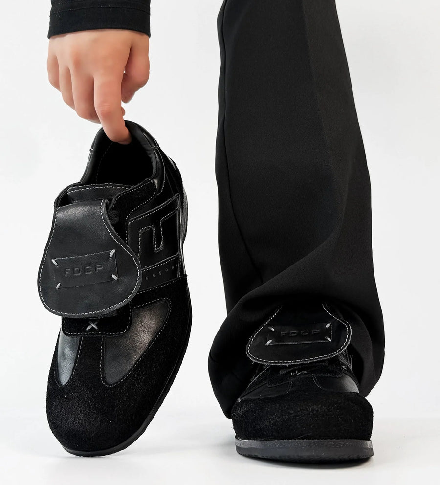 Square Toe Sole Flap Design Shoes