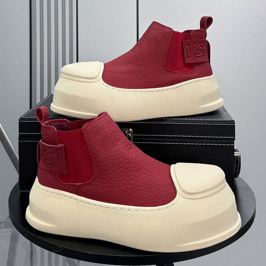 Side Gore Platform Short Boots