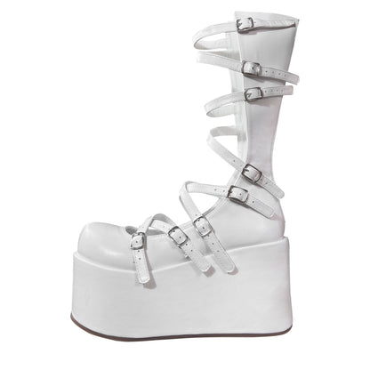 Roman Lace Platform Boots