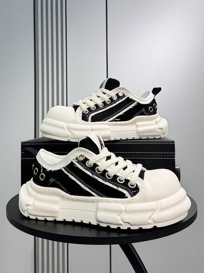 Panel Chunky Sole Sneakers
