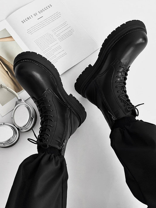 Platform Lace-Up Boots
