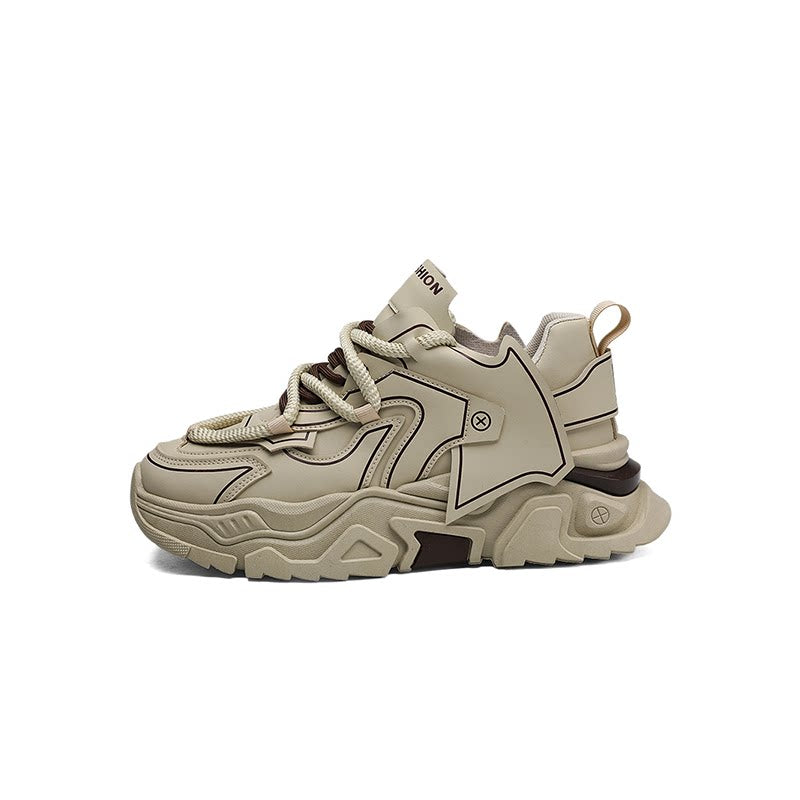 Thick SoleSolid Color Simple Non-Slip Sporty Shoes Low-Top Shoes
