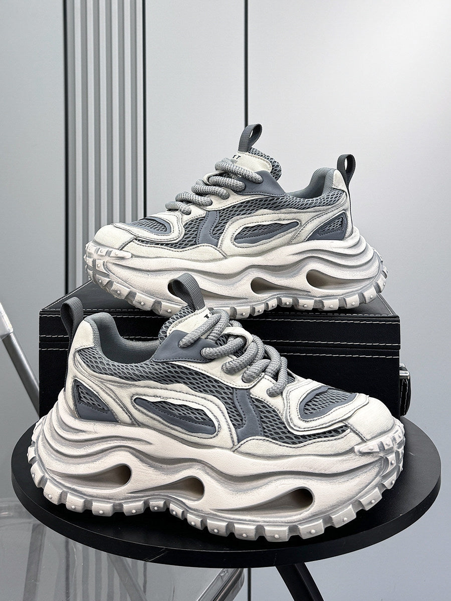 Mesh Panel Chunky Sole Sneakers