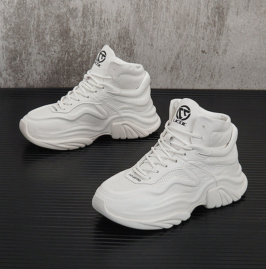 High-Top Panel Chunky Sole Sneakers