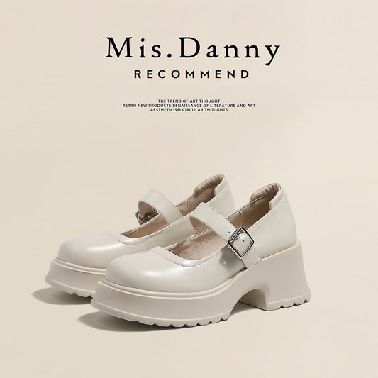 Low-Cut Platform PU Leather Shoes