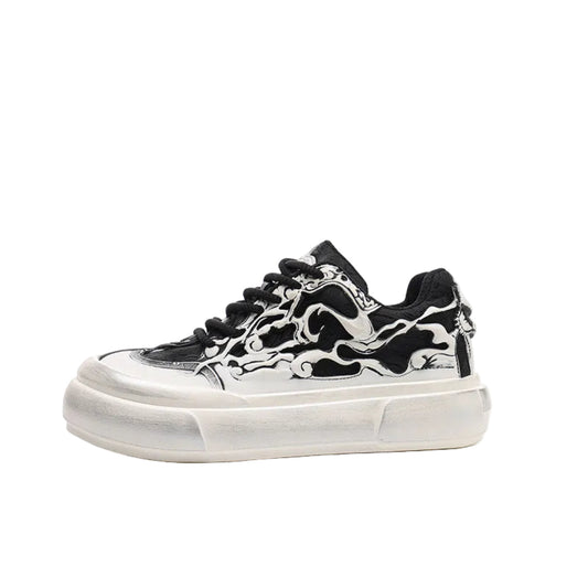 Panda Lace-Up Sneakers