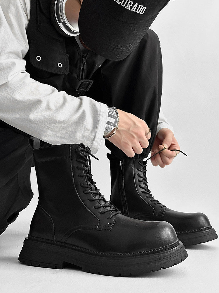 Platform Lace-Up Boots