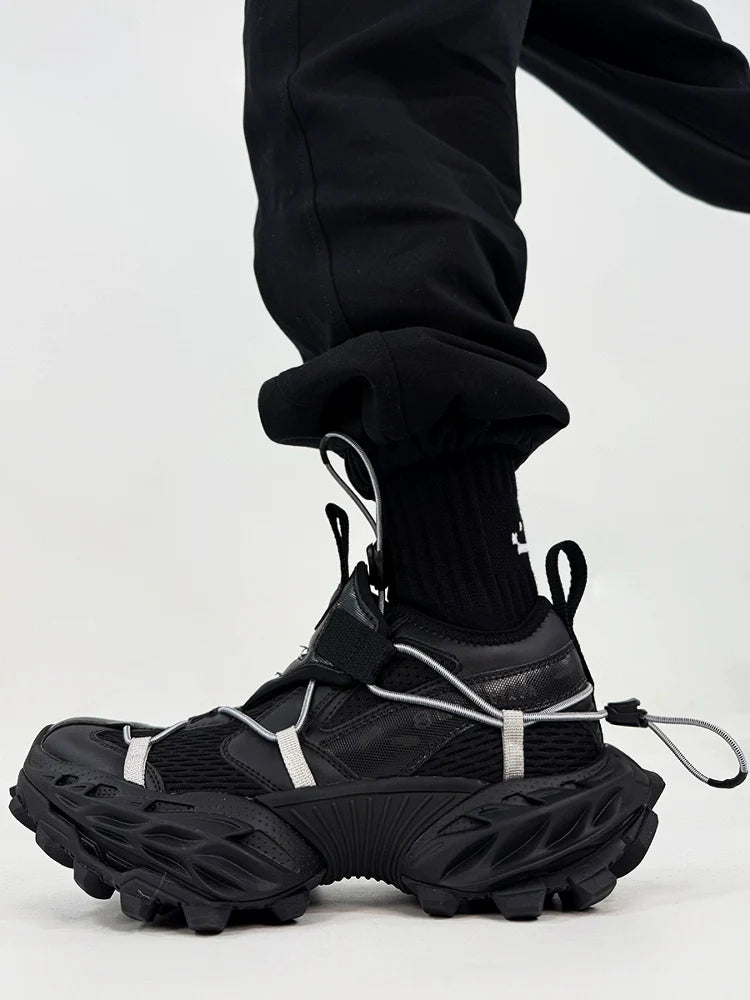 Chunky Sole Mesh Design Shoes