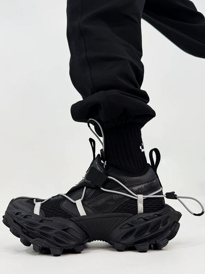 Chunky Sole Mesh Design Shoes