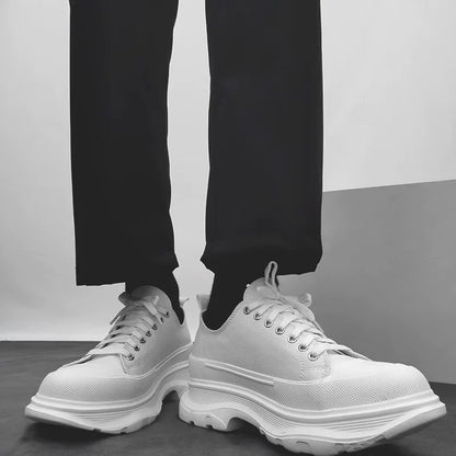Binary Ridge Platform Canvas Sneakers